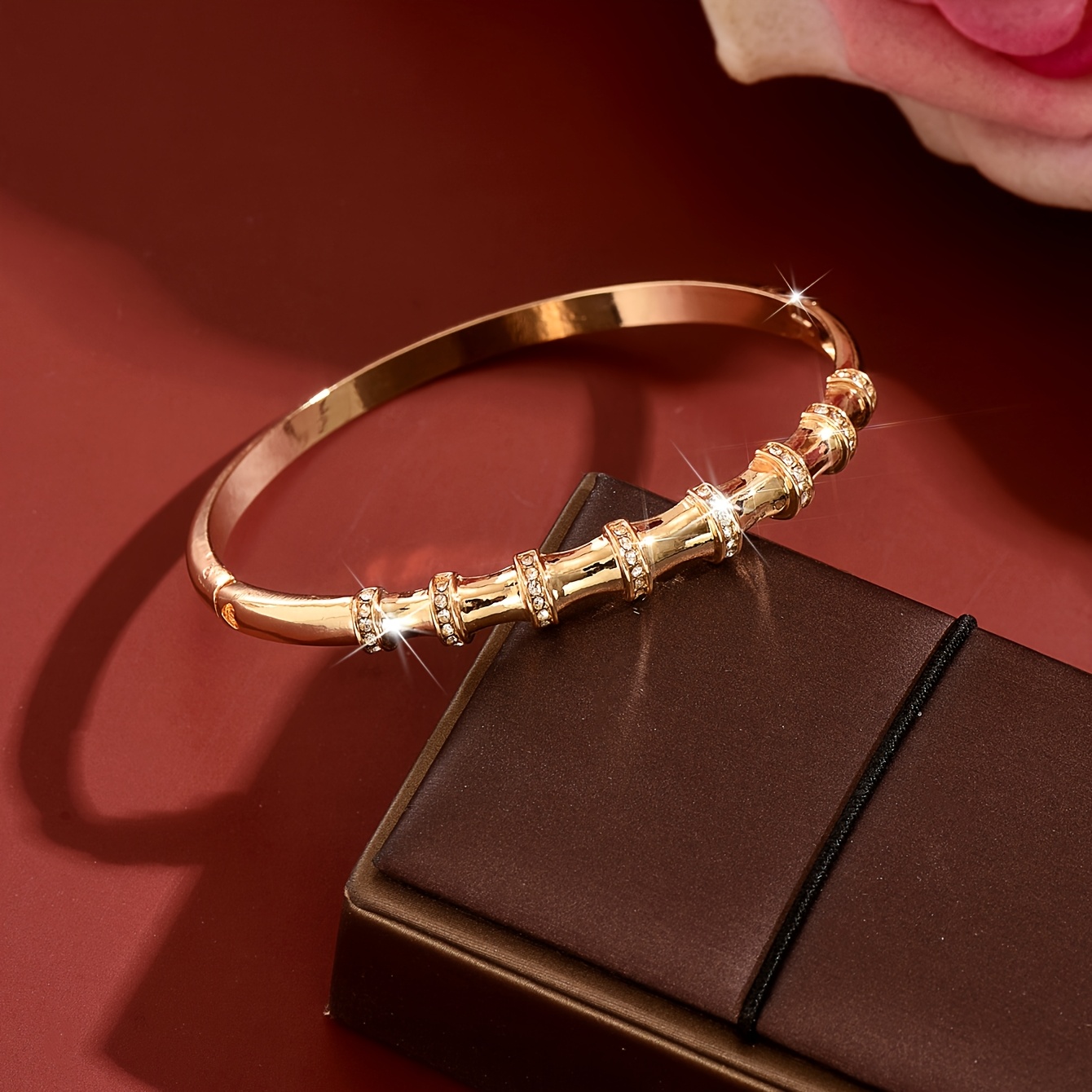 Women's Irregular Bamboo Joint Bangle Bracelet, Exquisite Design